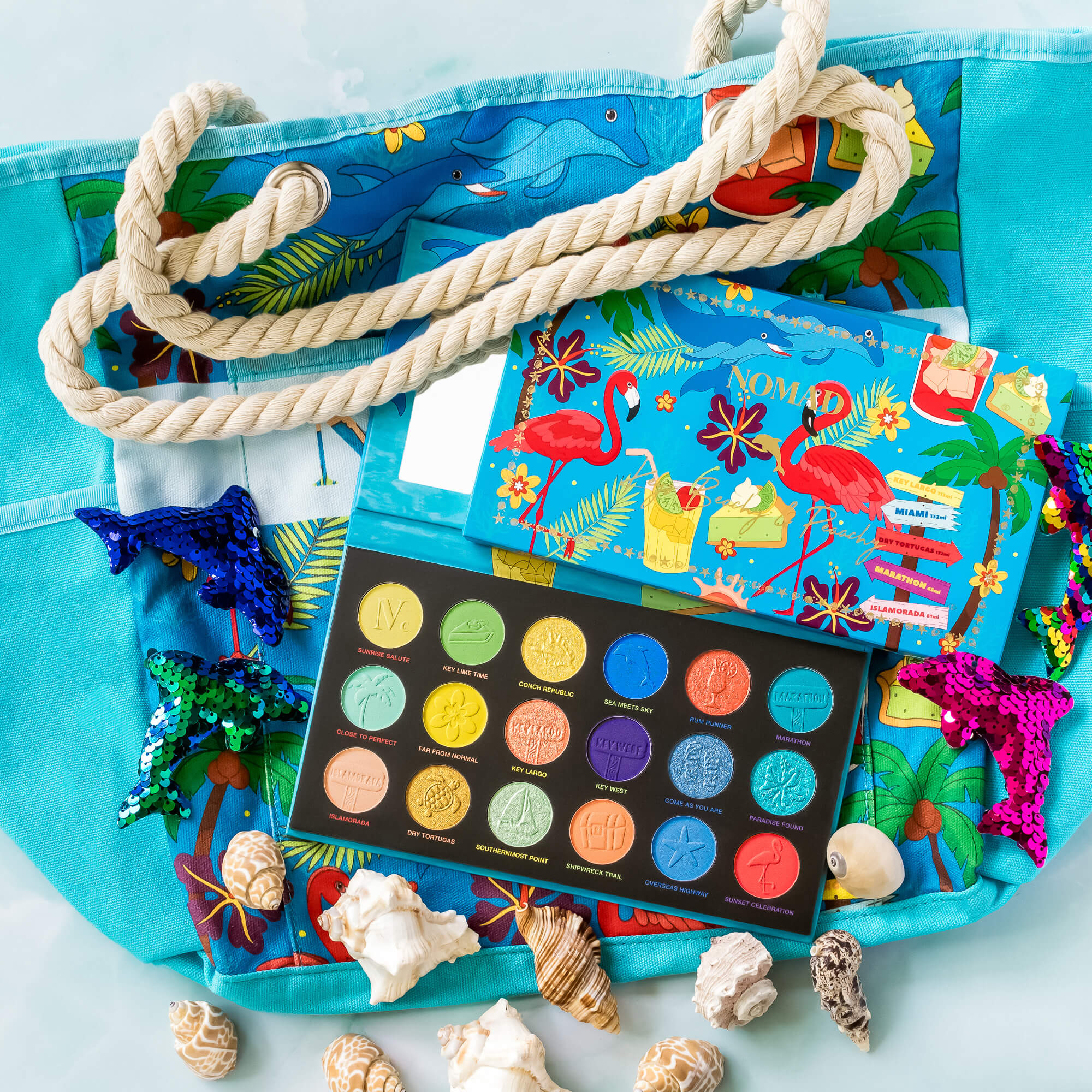 Keys Beachy & Peachy Canvas Beach Bag
