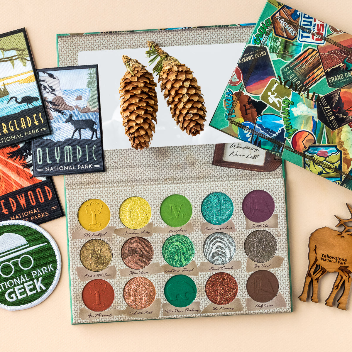 NOMAD x America's Parks Intense Eyeshadow Palette - Proud Supporter of National Park Foundation