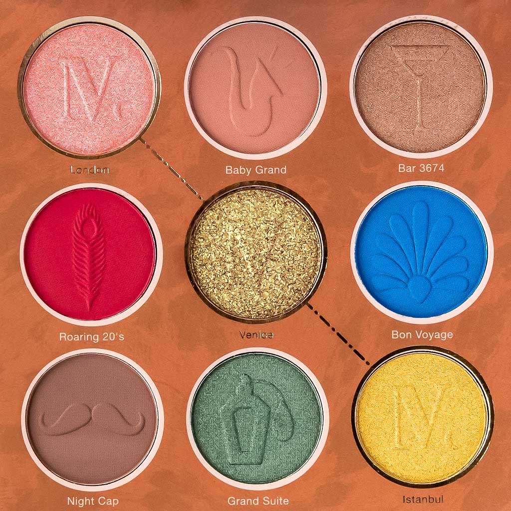 NOMAD x Venice-Simplon Express Carry-on Eyeshadow Palette - Shades